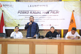 Bawaslu Sumut Launching Posko Kawal Hak Pilih