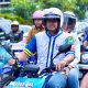 Bobby Nasution - Surya Konvoi Naik Motor Listrik Daftar ke KPU Sumut
