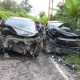 Mobil Rombongan Istri PJ Wali Kota Padangsidimpuan Tabrak Mobil Polisi