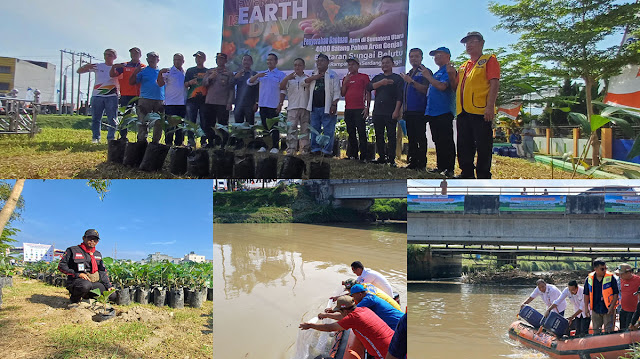 Kader Konservasi Sumut dan Founder GRAS Ikut Tanam 4000 Bibit Aren di Sungai Belutu Sergai