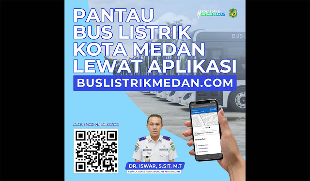 Operasional Bus Listrik Medan Bisa Dipantau Lewat Aplikasi