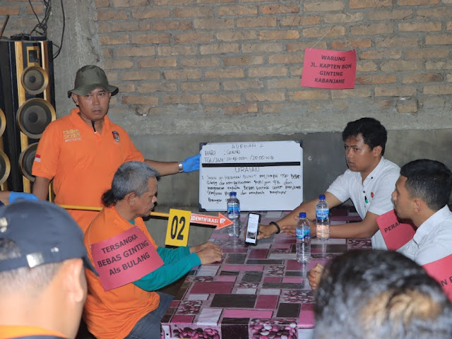 Polda Sumut Gelar Rekonstruksi Kasus Kebakaran Rumah Wartawan Karo, 57 Adegan Diperagakan