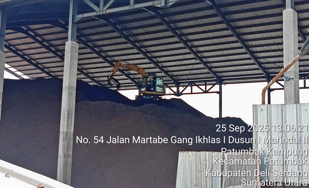 Gudang Cangkang Sawit PT Universal Gloves di Patumbak Diduga Beroperasi Tanpa Izin Amdal