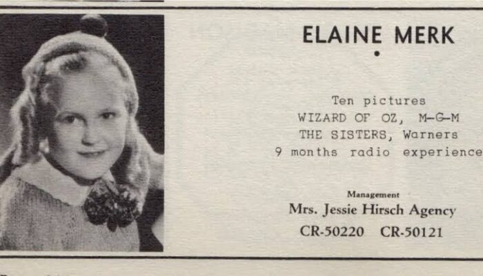 Elaine Merk Binder, Pemeran Munchkin di The Wizard of Oz, Meninggal di Usia 94 Tahun