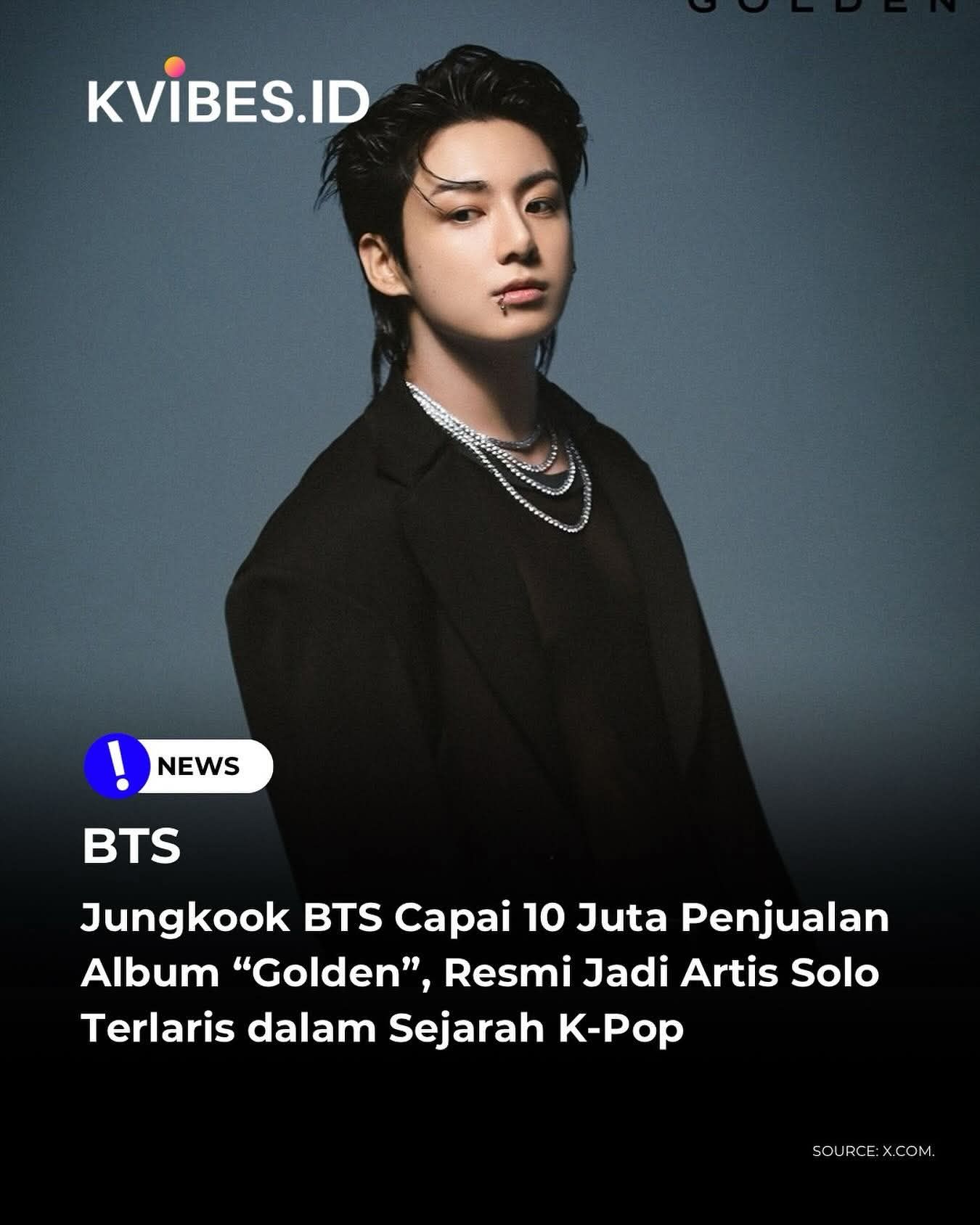 Album “Golden” Tembus 10 Juta Kopi, Jungkook BTS Resmi Jadi Artis Solo Terlaris dalam Sejarah K-pop